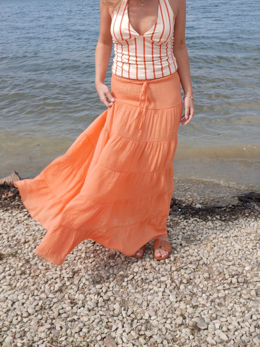 Emilia maxi skirt - Orange - Martina Montes - imagen 8
