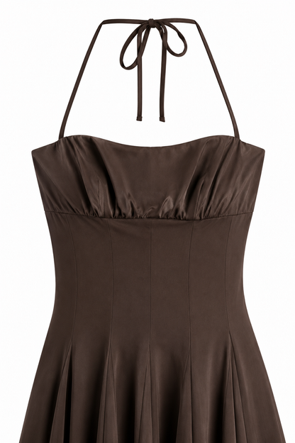 Vestido Halter Chocolate