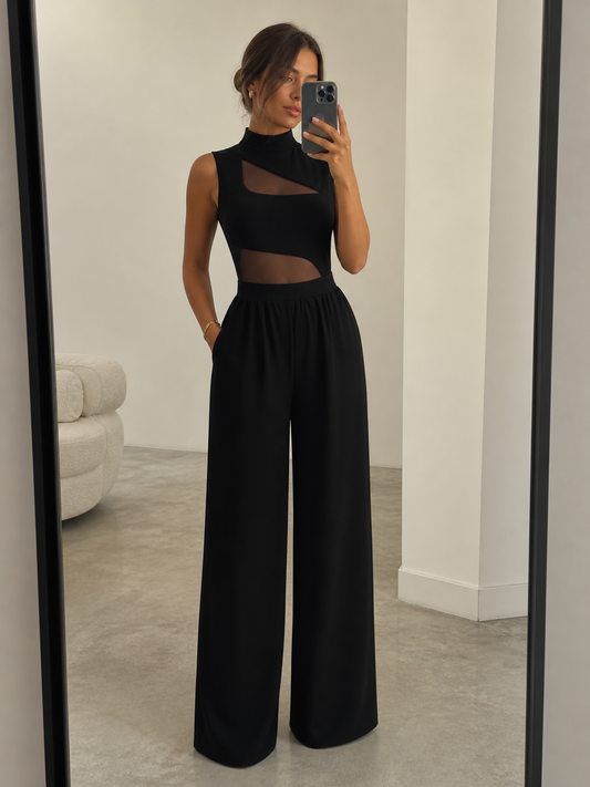 Mono Negro con Cuello Alto