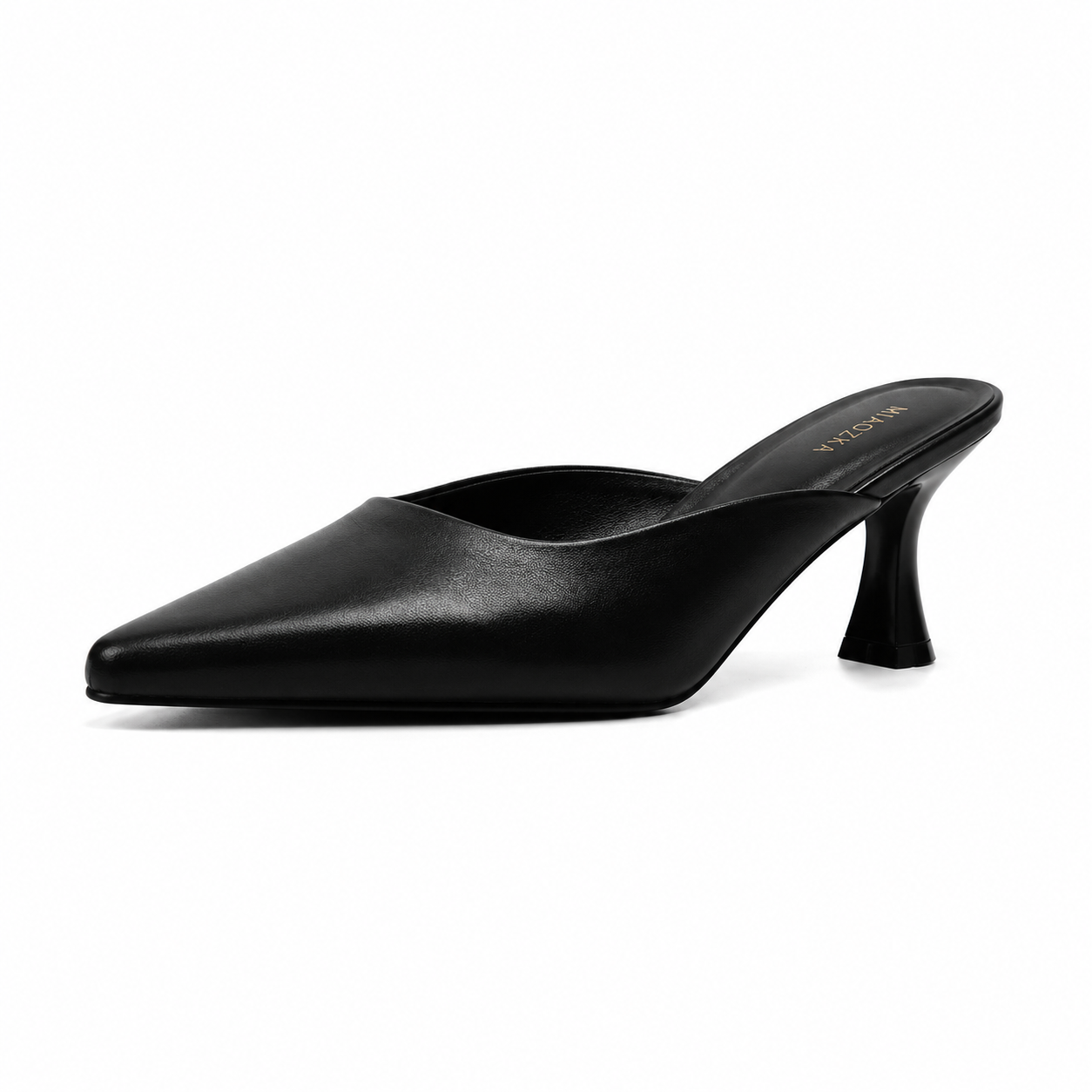 Zapato Mule Negro de Tacón