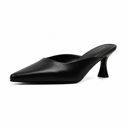 Zapato Mule Negro de Tacón