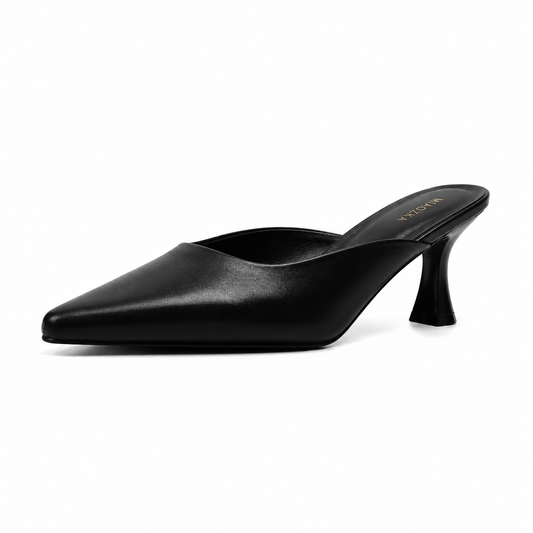 Zapato Mule Negro de Tacón