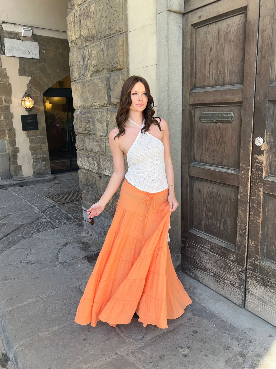 Emilia maxi skirt - Orange - Martina Montes - imagen 2