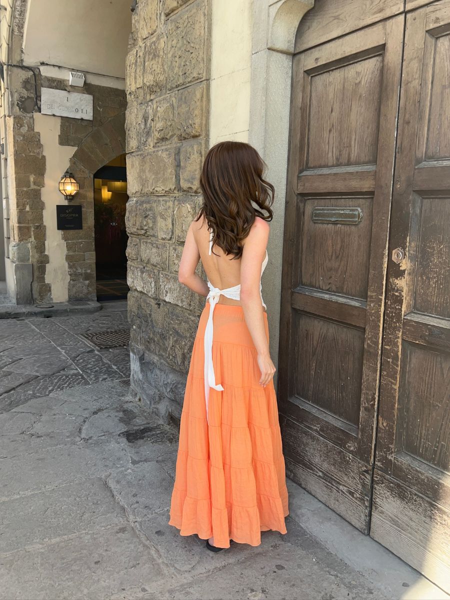 Emilia maxi skirt - Orange - Martina Montes - imagen 3