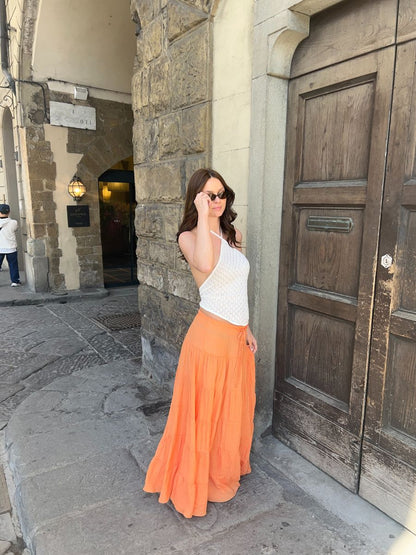 Emilia maxi skirt - Orange - Martina Montes - imagen 4