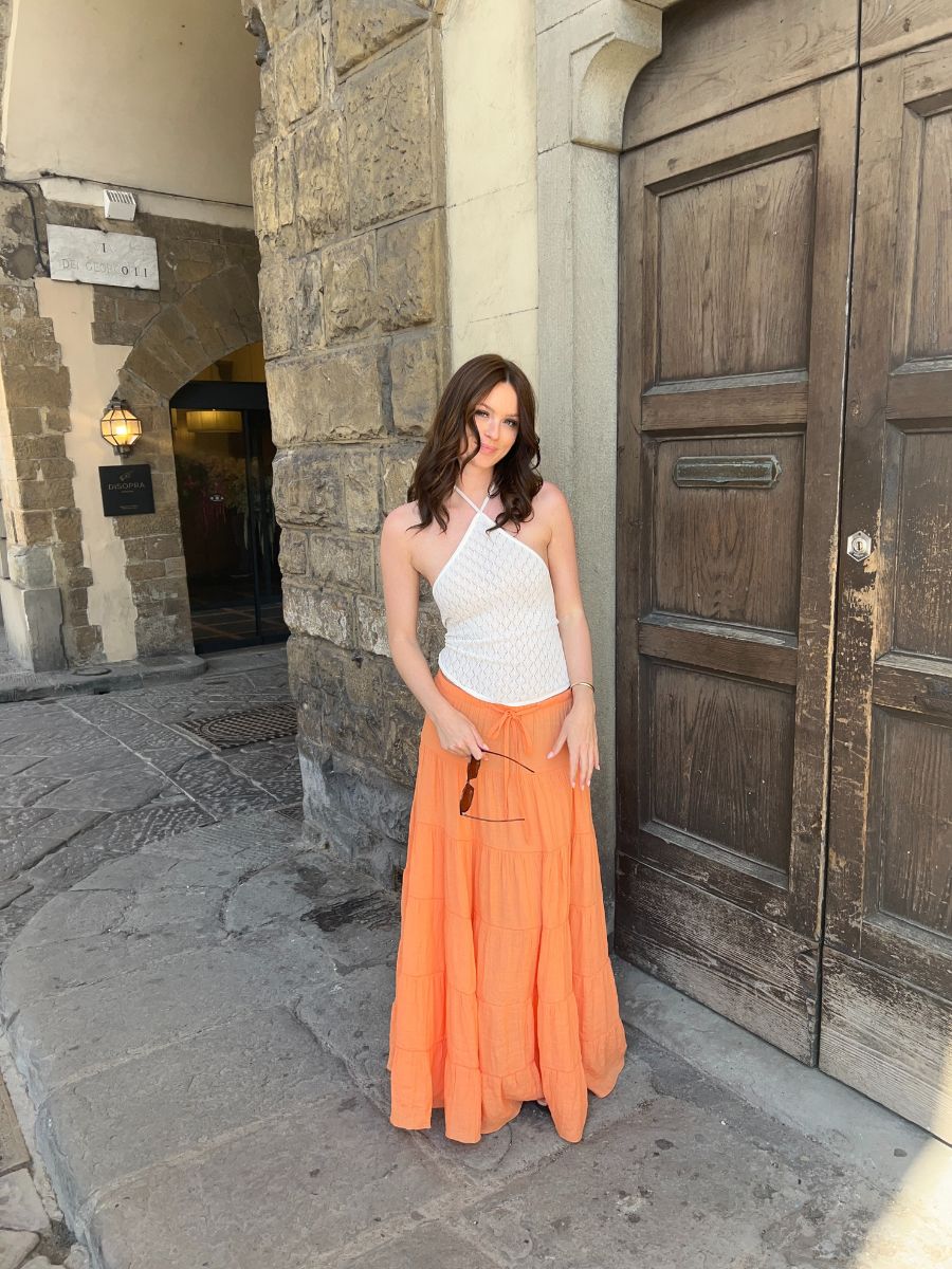 Emilia maxi skirt - Orange - Martina Montes - imagen 5
