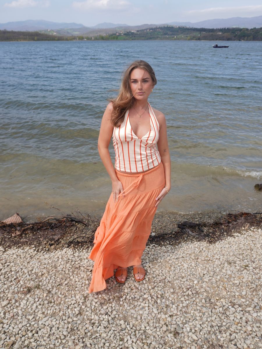 Emilia maxi skirt - Orange - Martina Montes - imagen 6