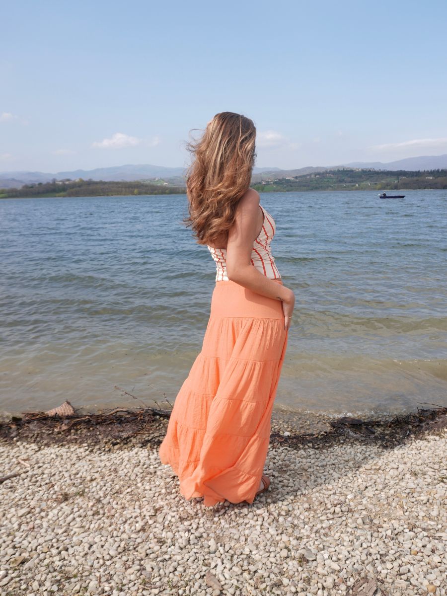 Emilia maxi skirt - Orange - Martina Montes - imagen 7