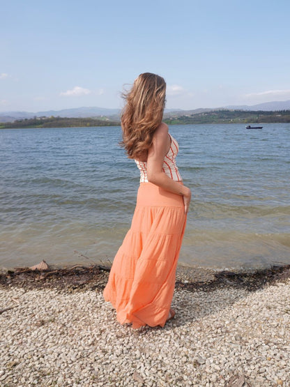 Emilia maxi skirt - Orange - Martina Montes - imagen 7
