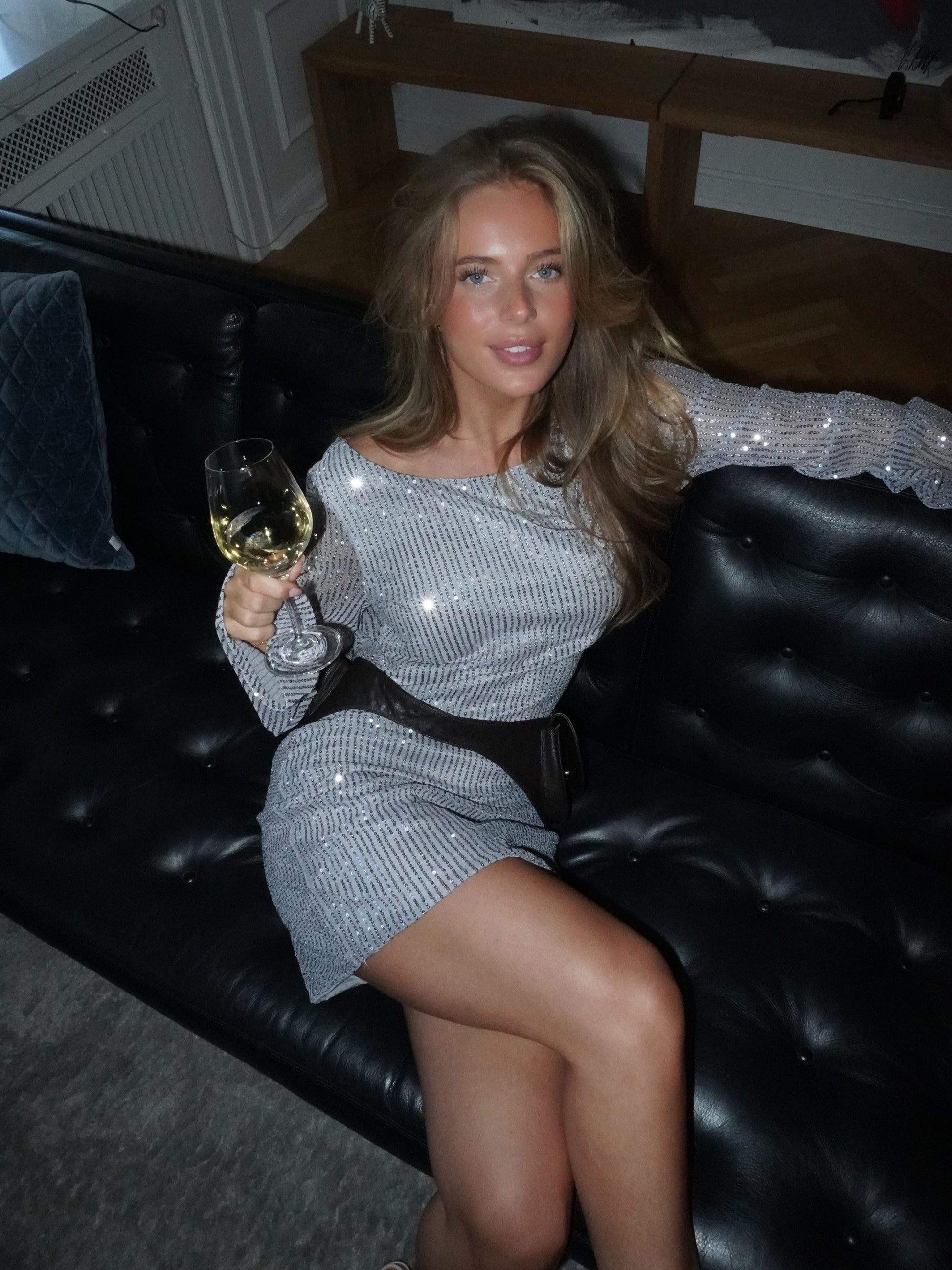 Vestido Giulia Glitter - Gris - Martina Montes - imagen 3