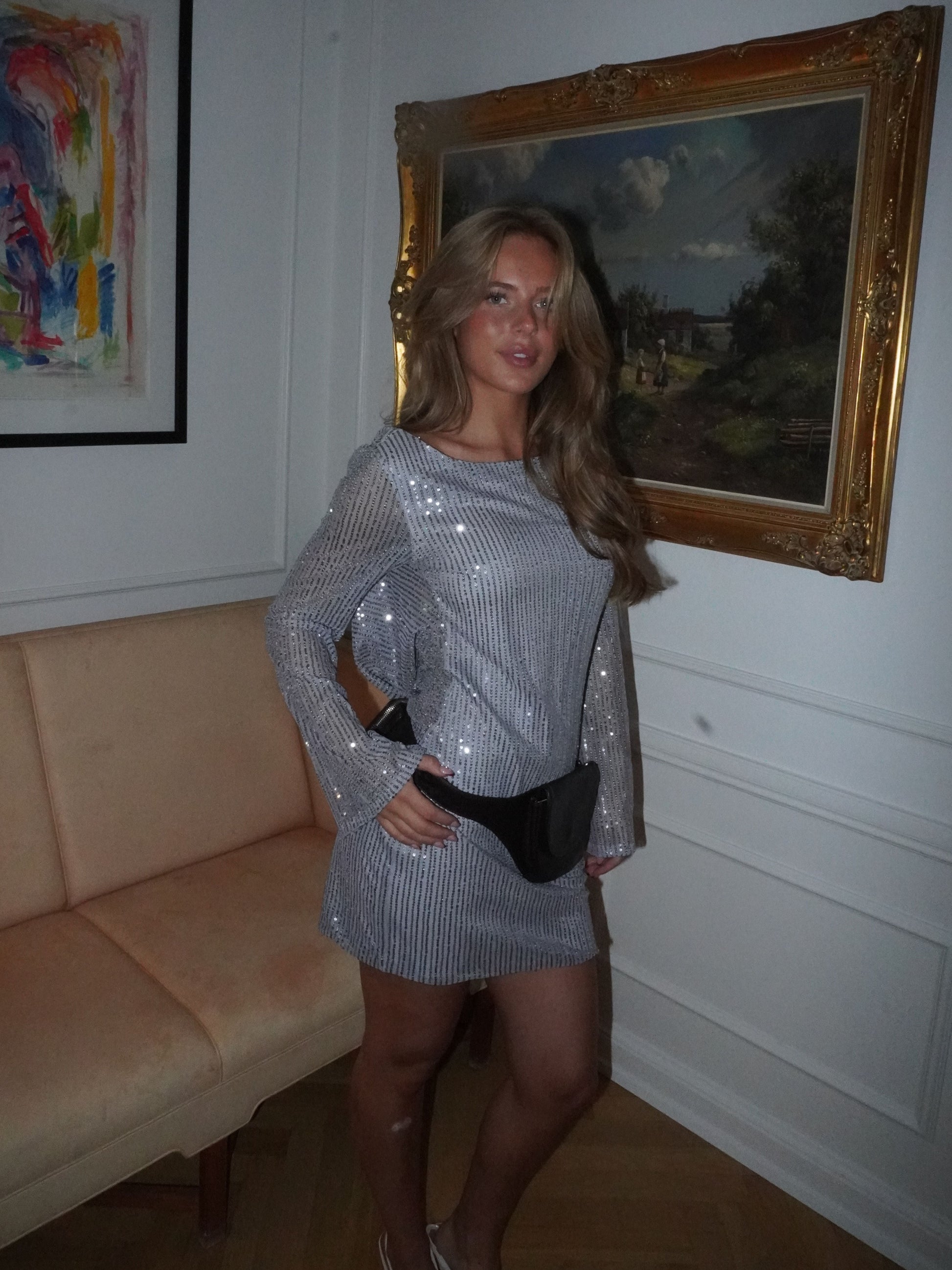 Vestido Giulia Glitter - Gris - Martina Montes - imagen 4