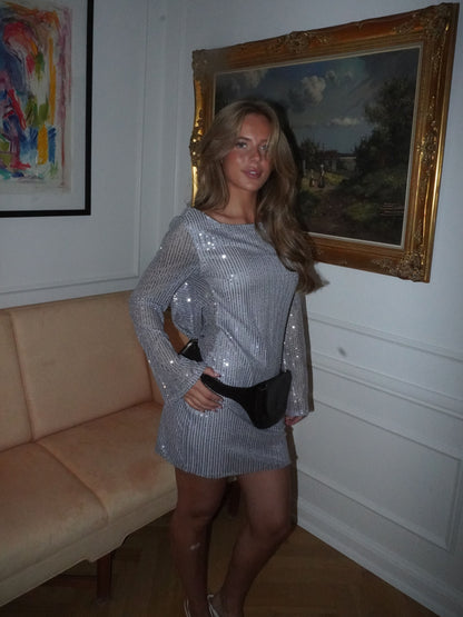 Vestido Giulia Glitter - Gris - Martina Montes - imagen 4