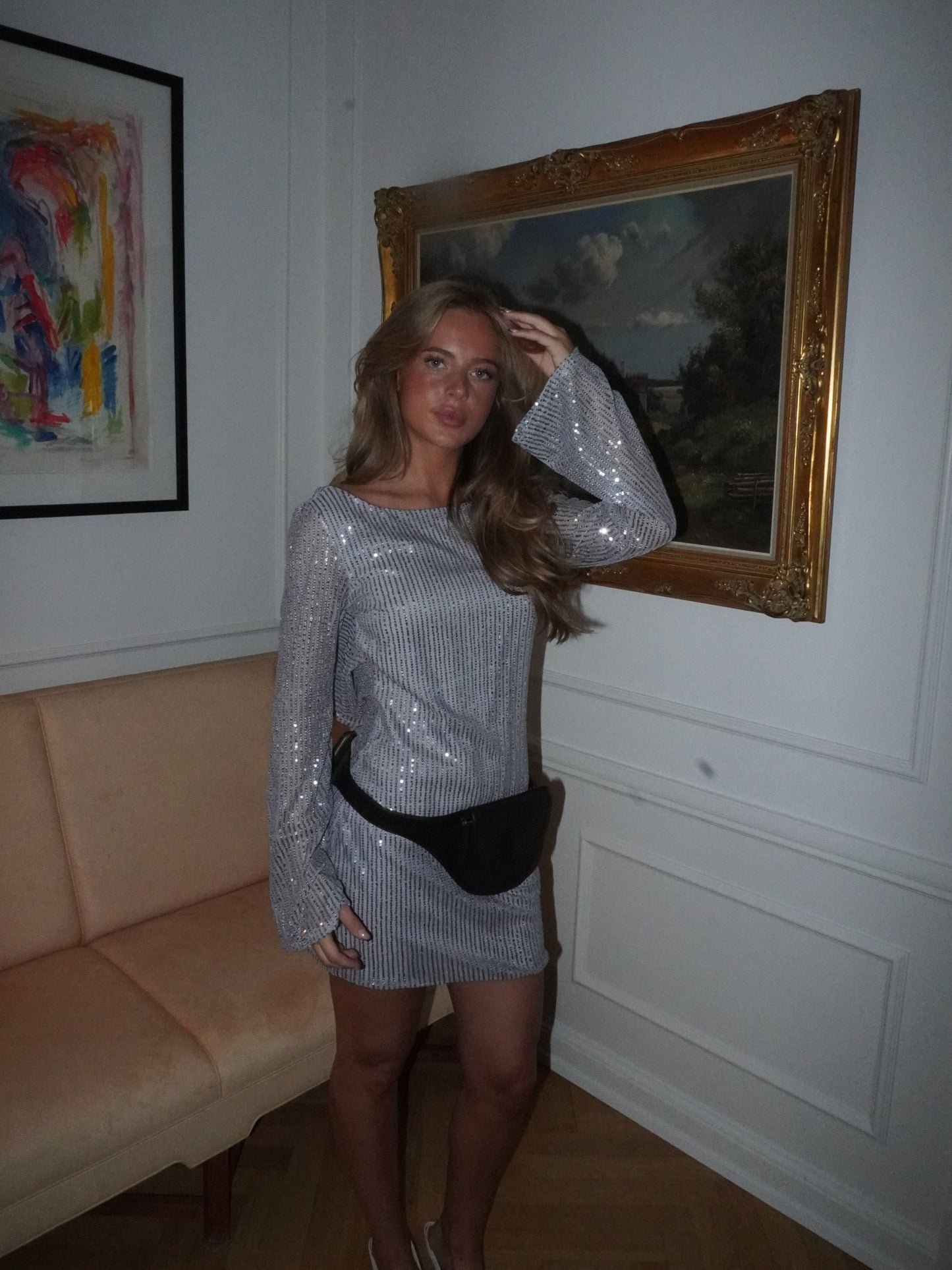 Vestido Giulia Glitter - Gris - Martina Montes - imagen 6
