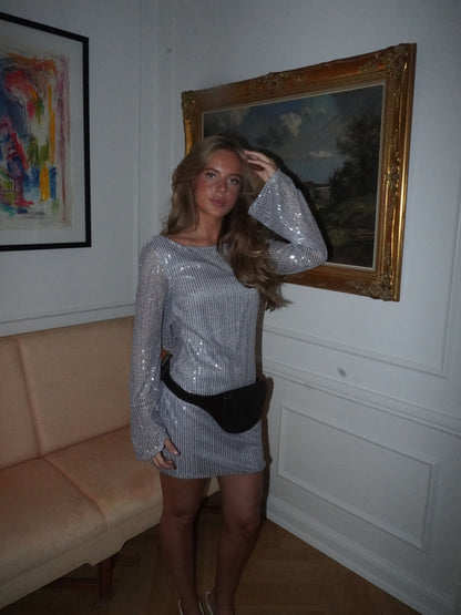 Vestido Giulia Glitter - Gris - Martina Montes - imagen 6