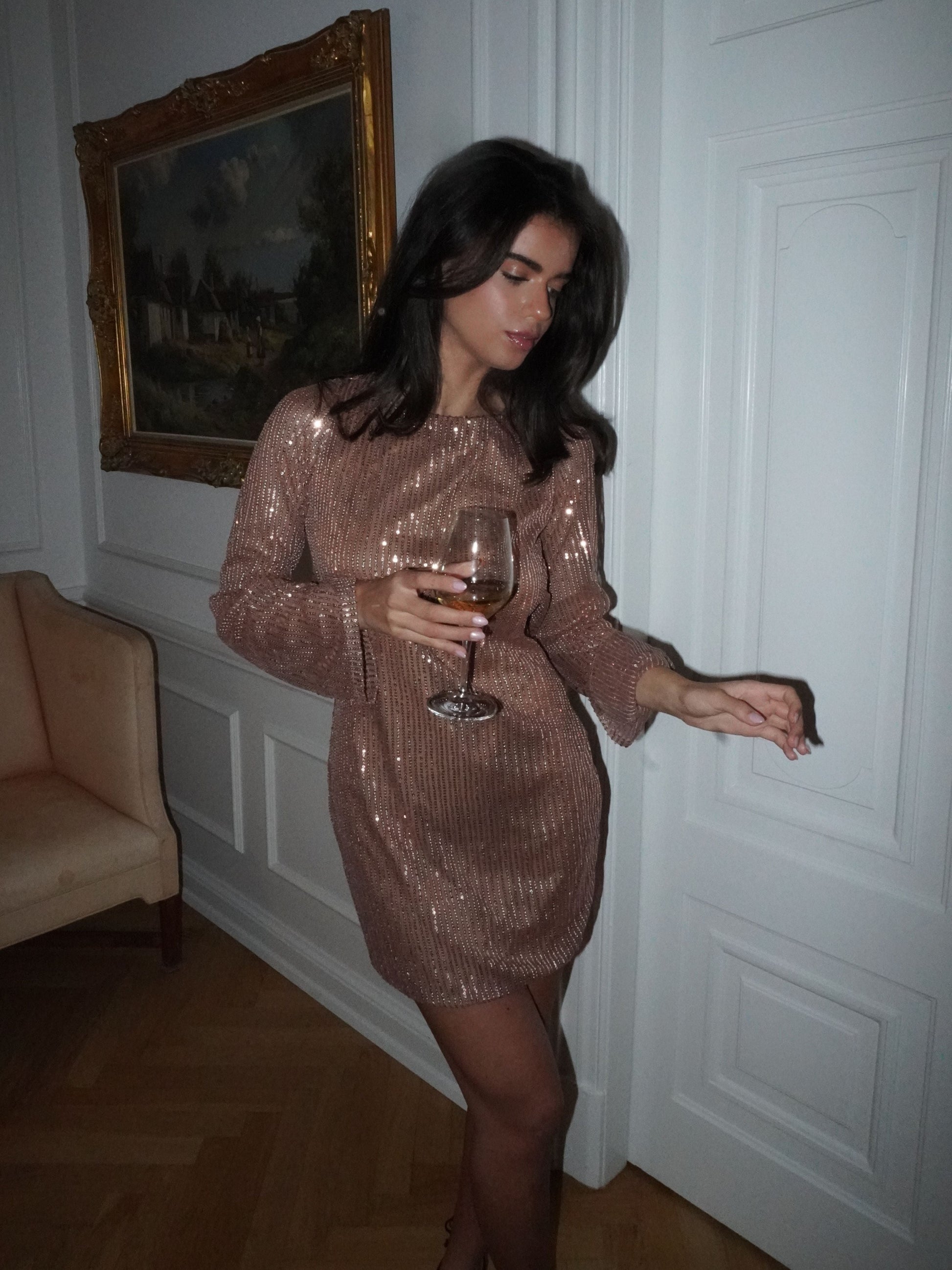 Vestido Giulia Glitter - Brown - Martina Montes - imagen 7