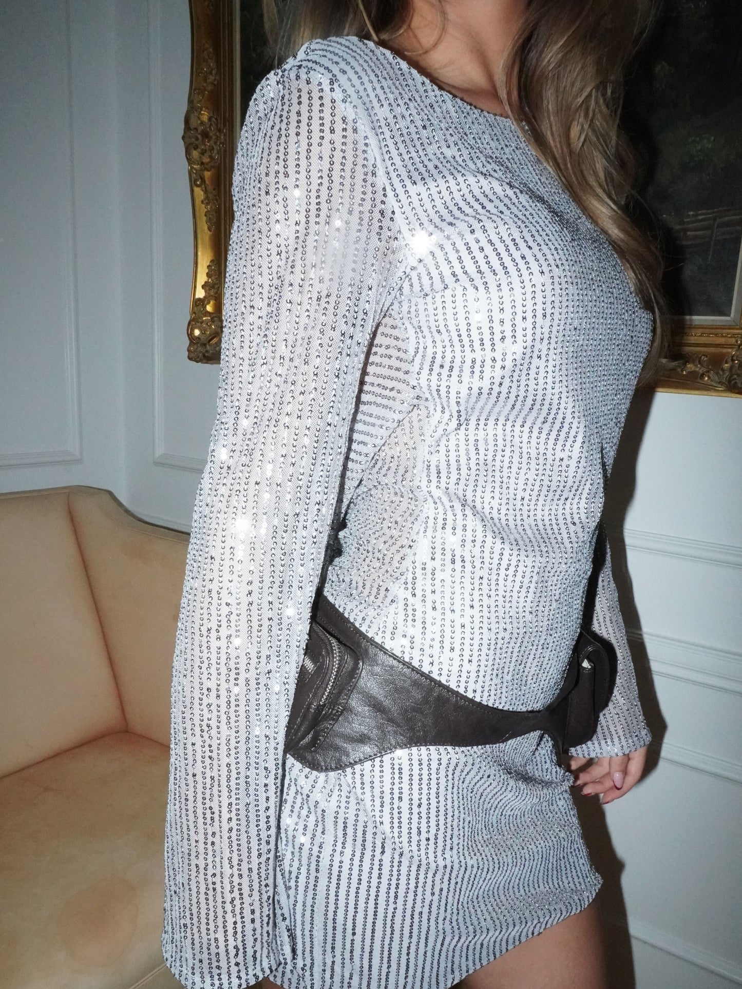 Vestido Giulia Glitter - Gris - Martina Montes - imagen 8