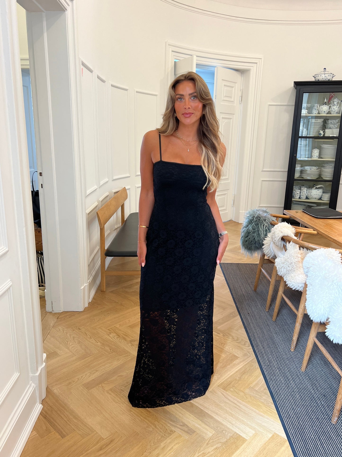 Vestido Oura Negro - Encaje Maxi - Martina Montes - imagen 1