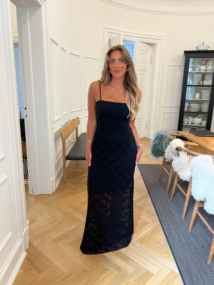 Vestido Oura Negro - Encaje Maxi - Martina Montes - imagen 1