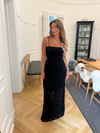 Vestido Oura Negro - Encaje Maxi - Martina Montes - imagen 7