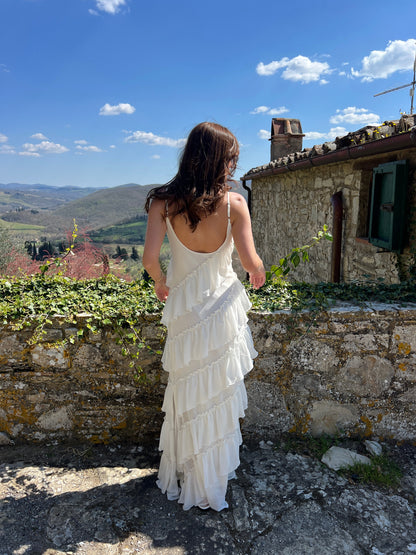 Rie maxi ruffle dress - White - Martina Montes - imagen 15