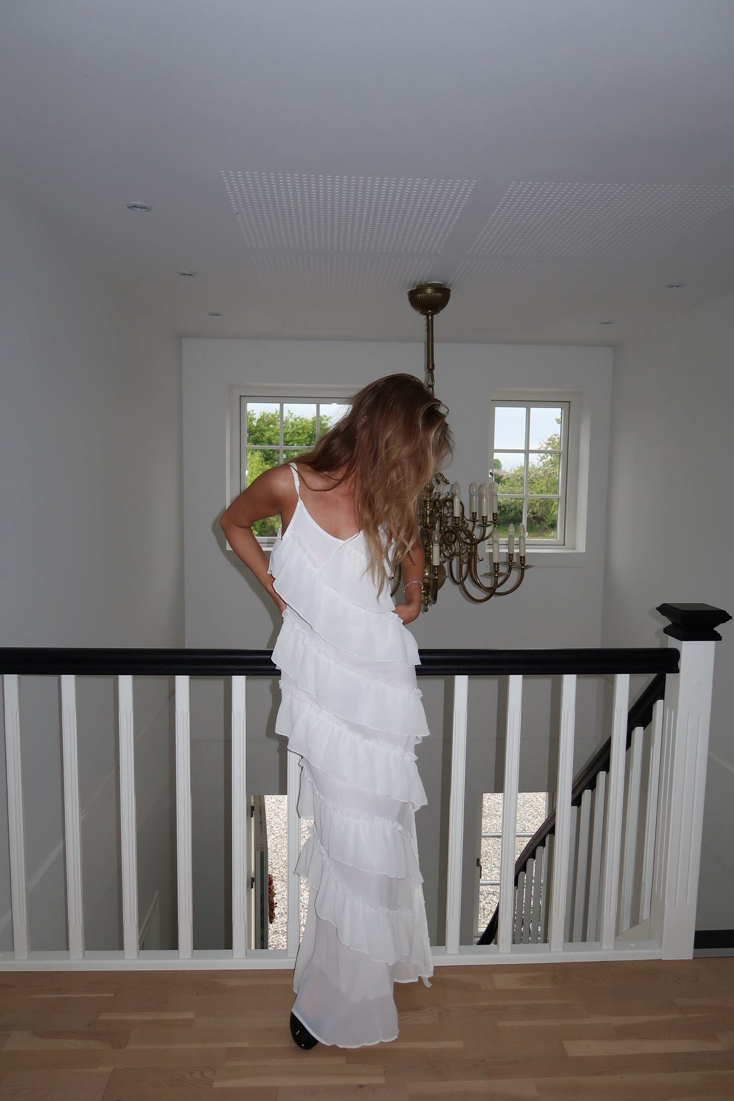 Rie maxi ruffle dress - White - Martina Montes - imagen 17