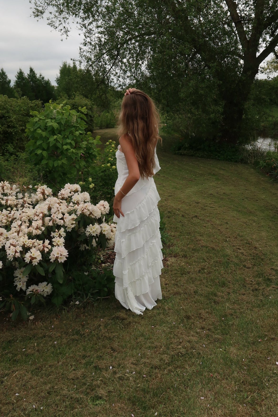 Rie maxi ruffle dress - White - Martina Montes - imagen 6