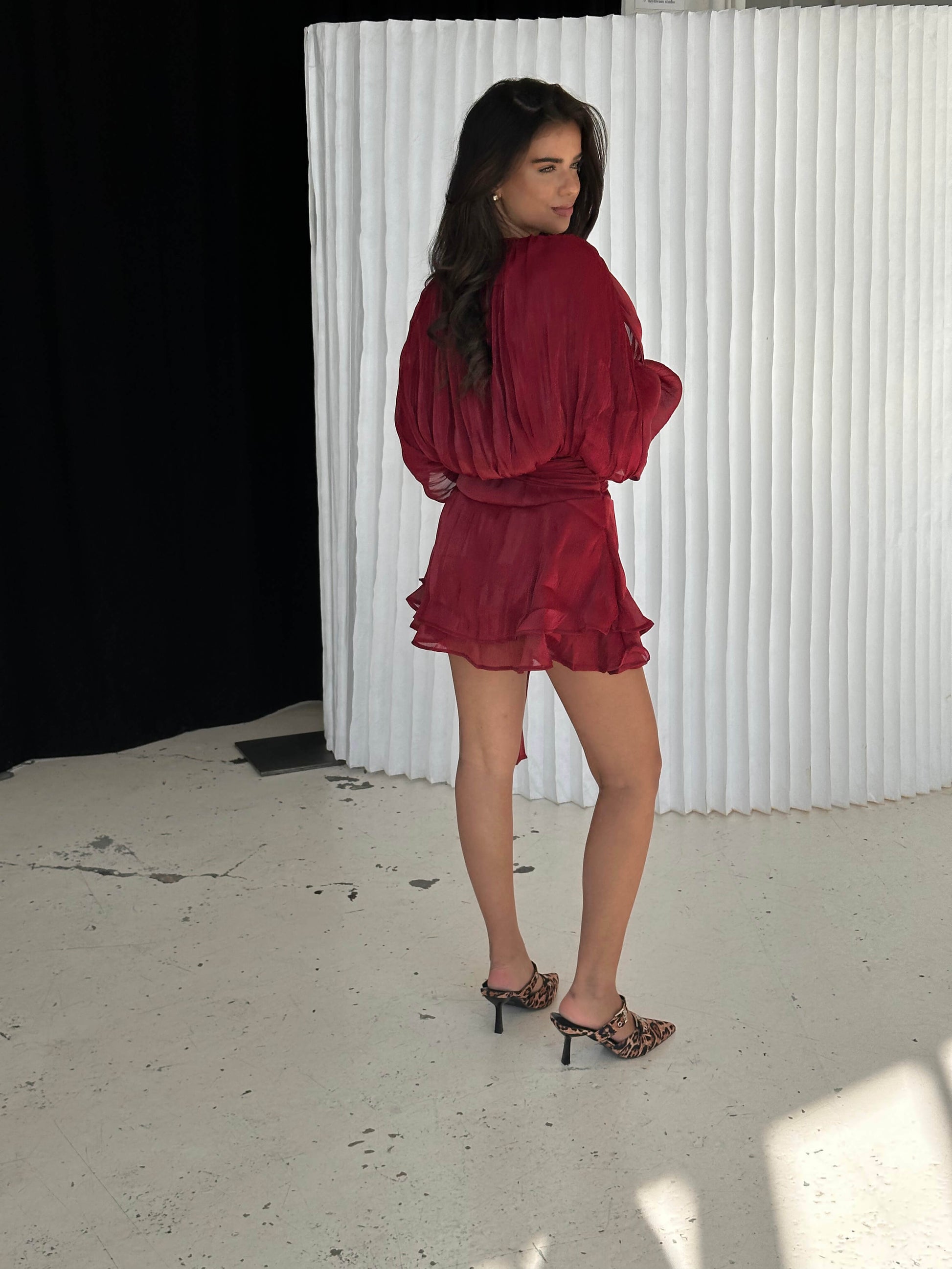 Vestido Kalia Rojo Oscuro - Martina Montes - imagen 12