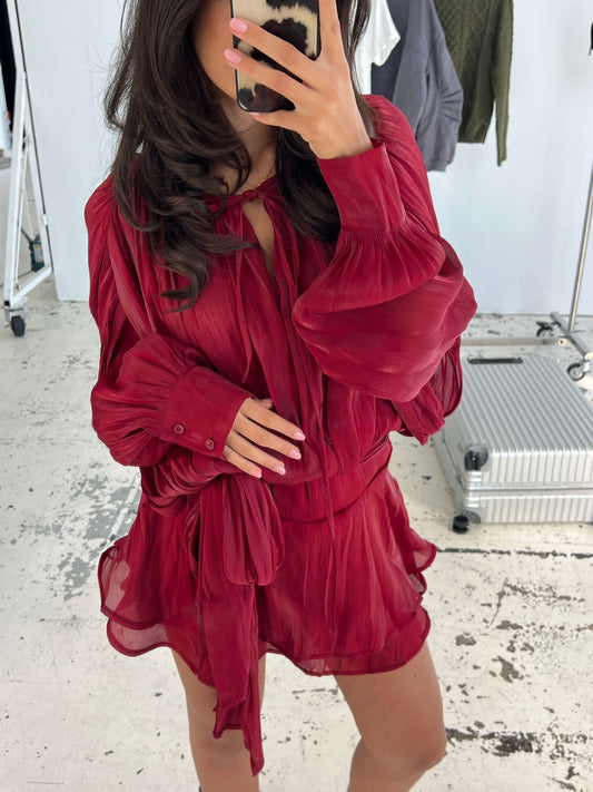 Vestido Kalia Rojo Oscuro - Martina Montes - imagen 1