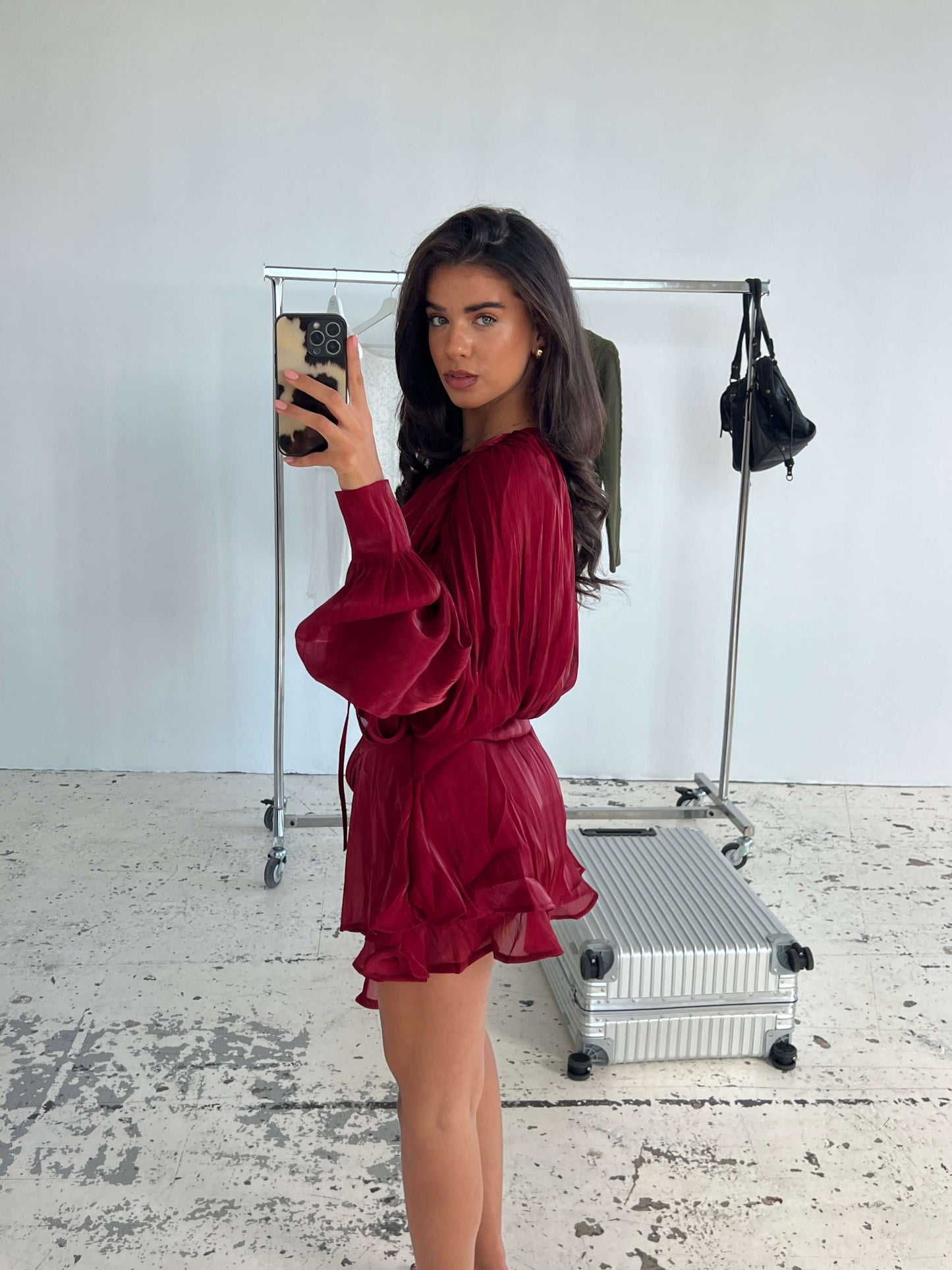 Vestido Kalia Rojo Oscuro - Martina Montes - imagen 3