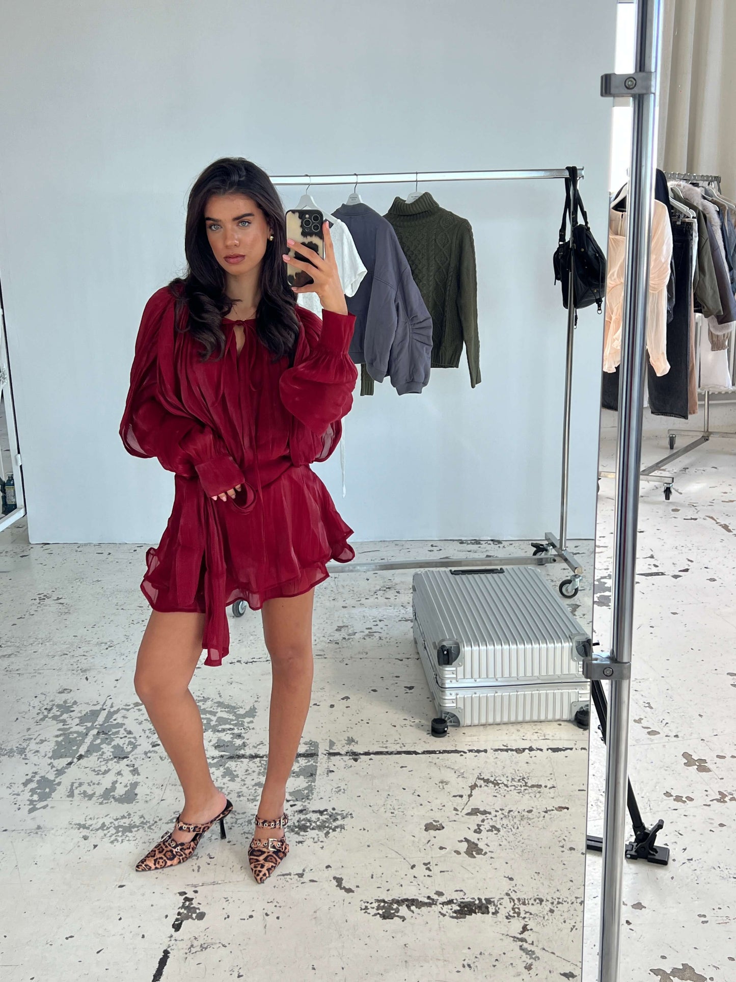 Vestido Kalia Rojo Oscuro - Martina Montes - imagen 4