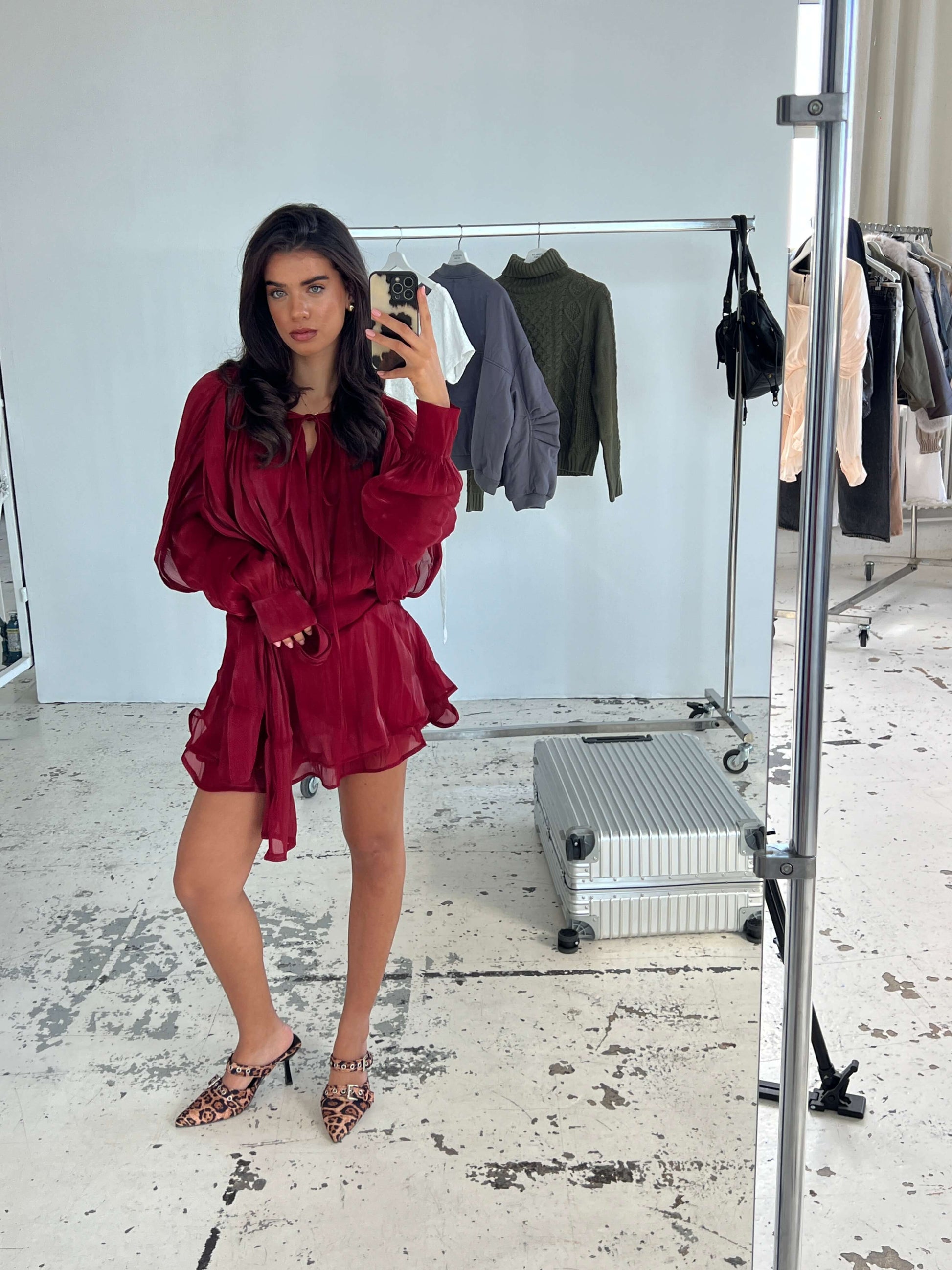 Vestido Kalia Rojo Oscuro - Martina Montes - imagen 4