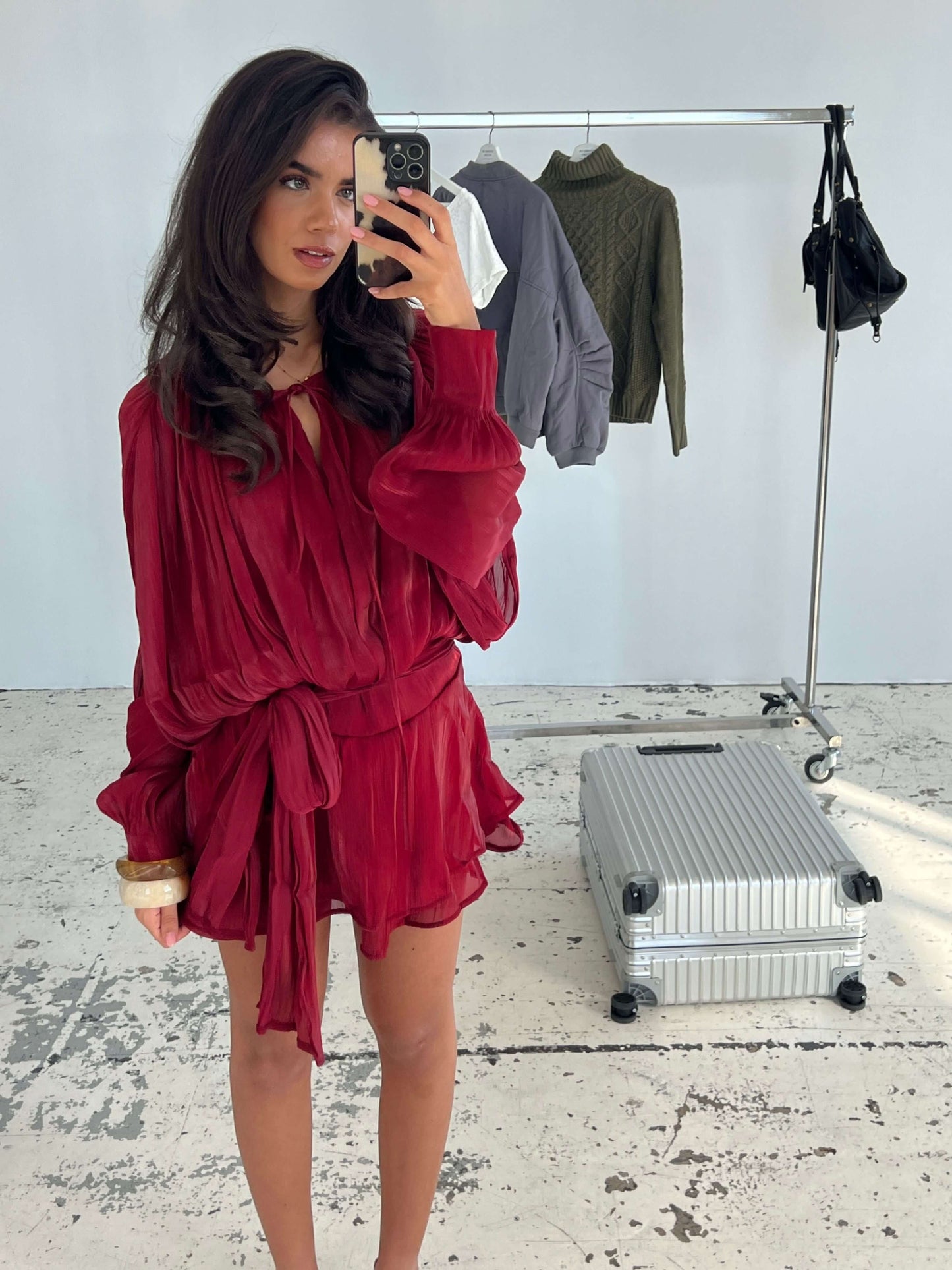 Vestido Kalia Rojo Oscuro - Martina Montes - imagen 5