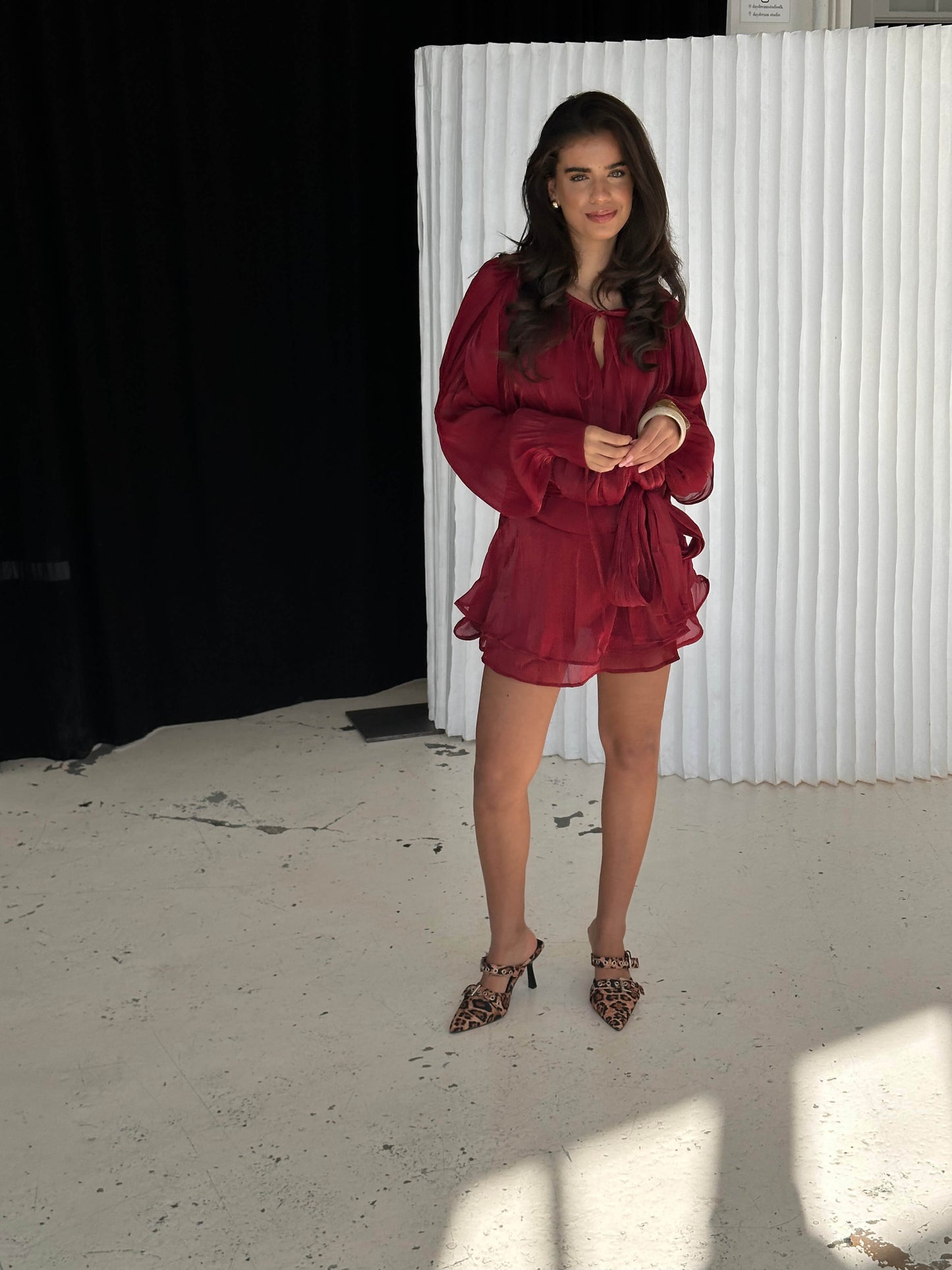 Vestido Kalia Rojo Oscuro - Martina Montes - imagen 6