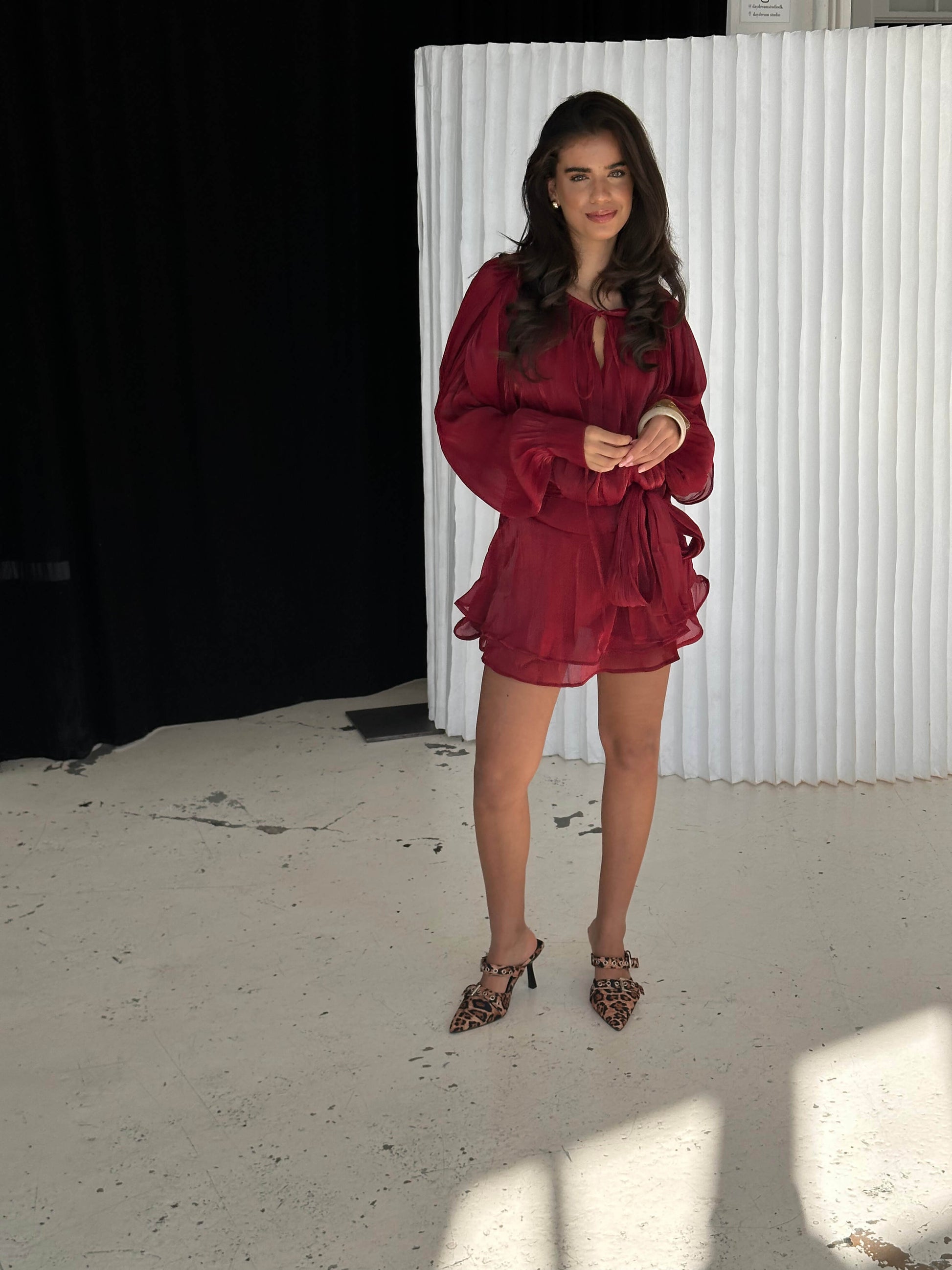 Vestido Kalia Rojo Oscuro - Martina Montes - imagen 6