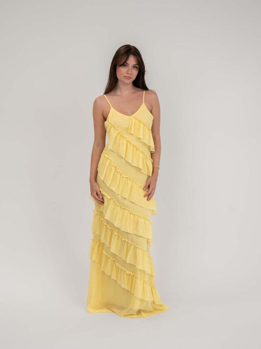 Vestido Rie Amarillo Limón - Martina Montes - imagen 1