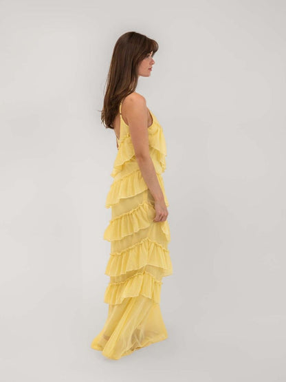 Vestido Rie Amarillo Limón - Martina Montes - imagen 3