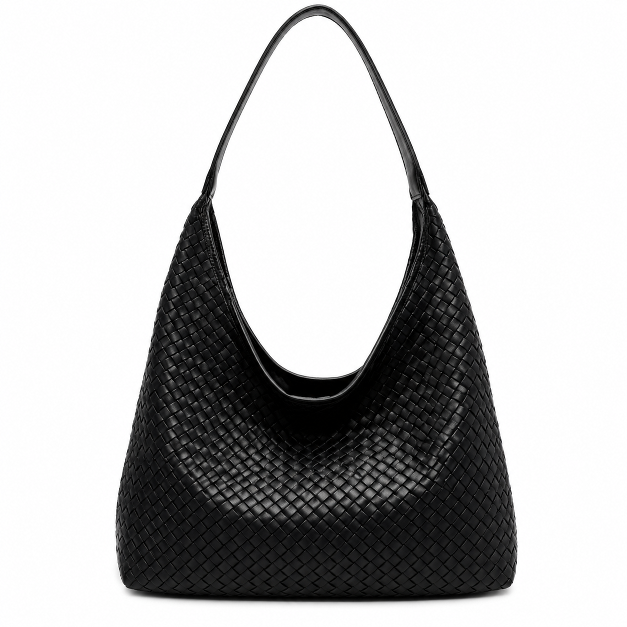 Bolso negro trenzado