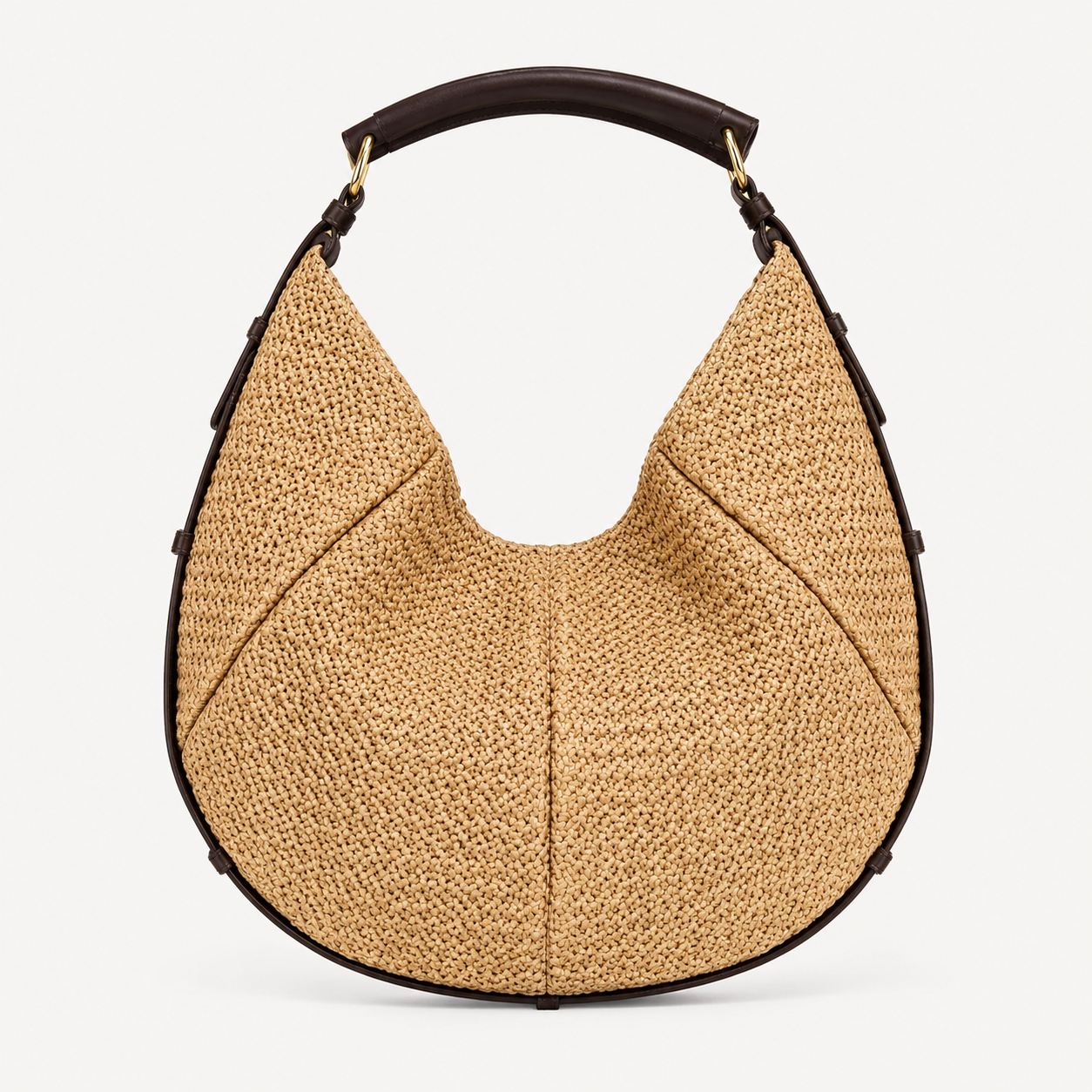 Bolso Hobo Trenzado Beige
