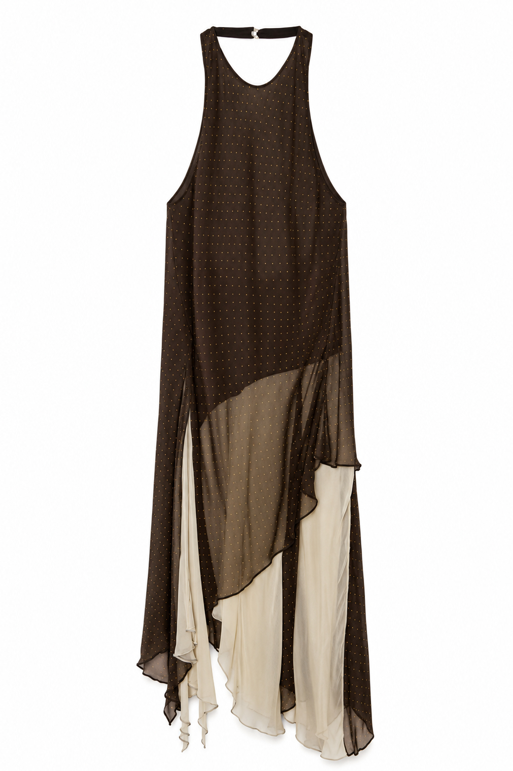Vestido Asimétrico Sheer Chocolate