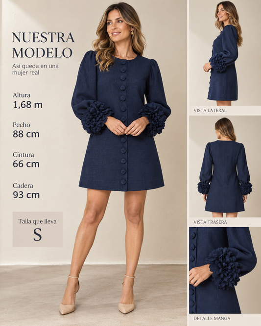 Vestido Lino Flores